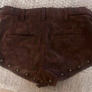 Free people studded brown suede shorts  New